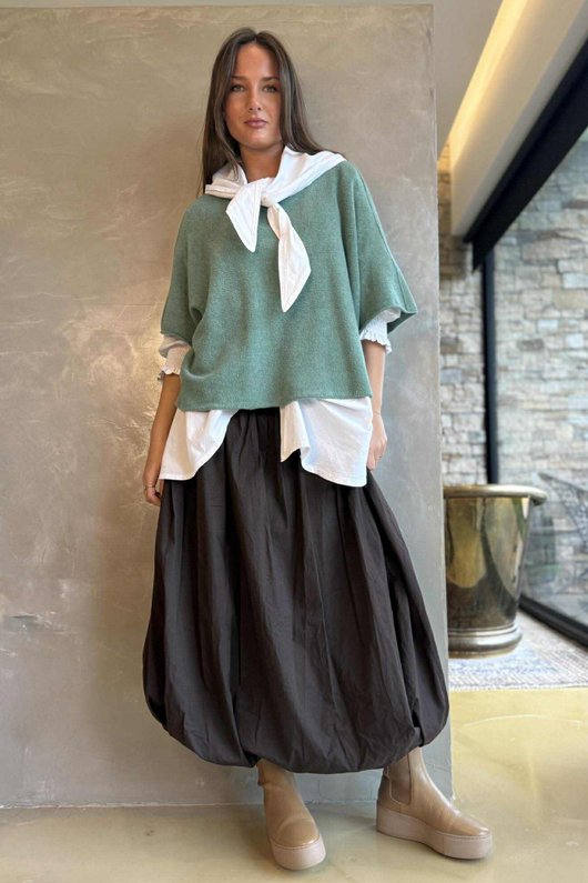 Conrad Layer Knit Deep Sage Marl /20=